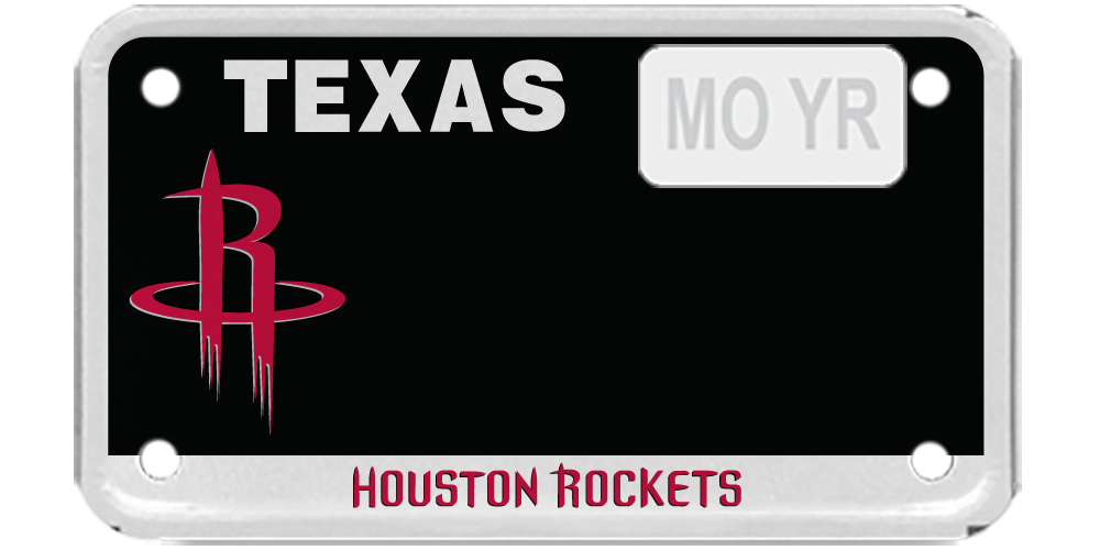 My Plates - Houston Rockets personalized motorcyclePlate ()